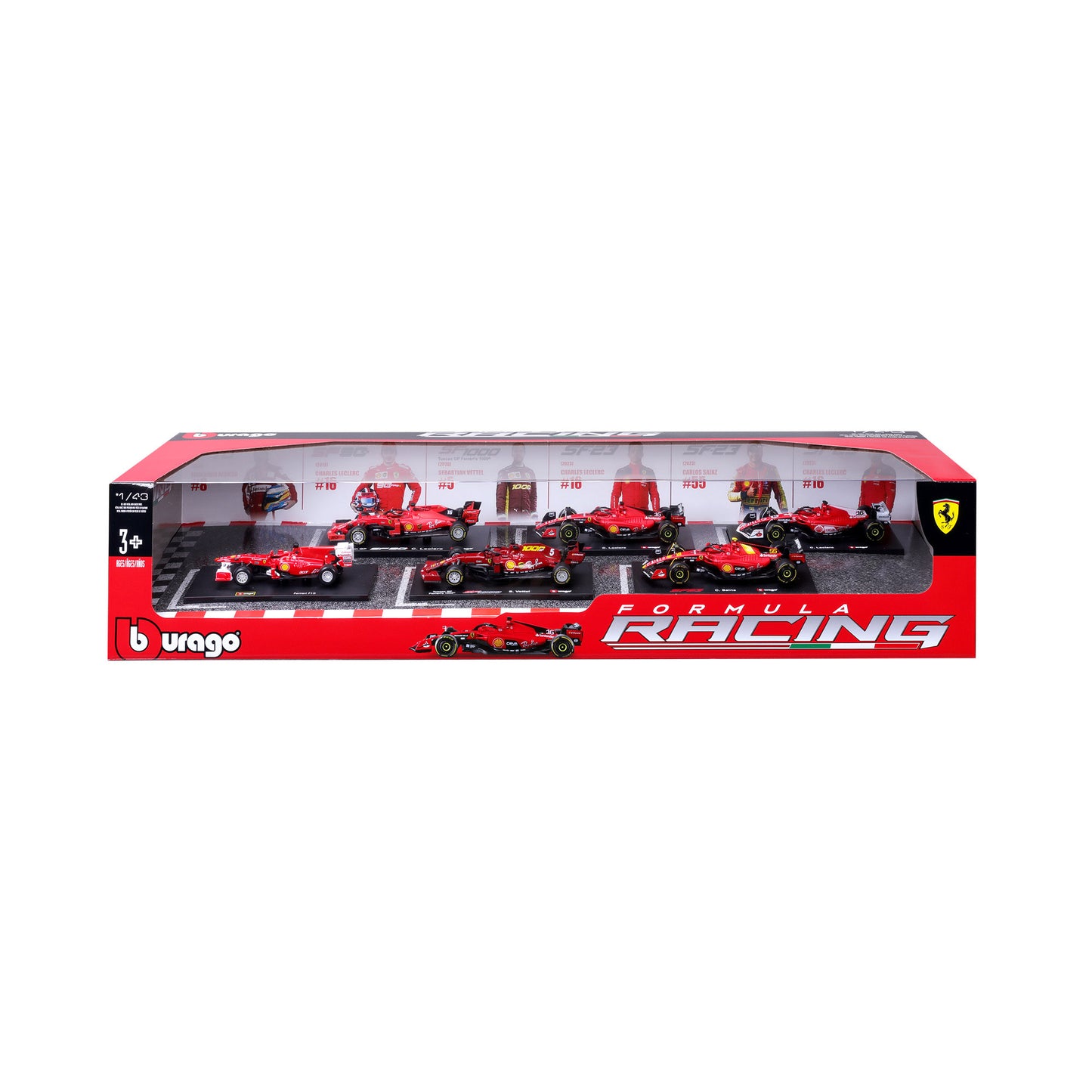 1:43 Ferrari Formula Racing Die-Cast Model 6-Pack