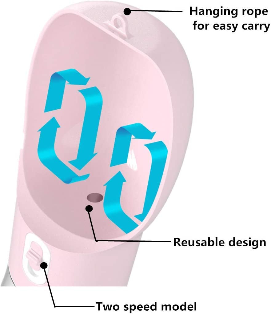 Outdoor Dog Water Bottle Dispenser - Leak Proof Water Bottle for Dogs on the Go with Food Container Multifunctional Travel Dog Water Bottle(Pink)