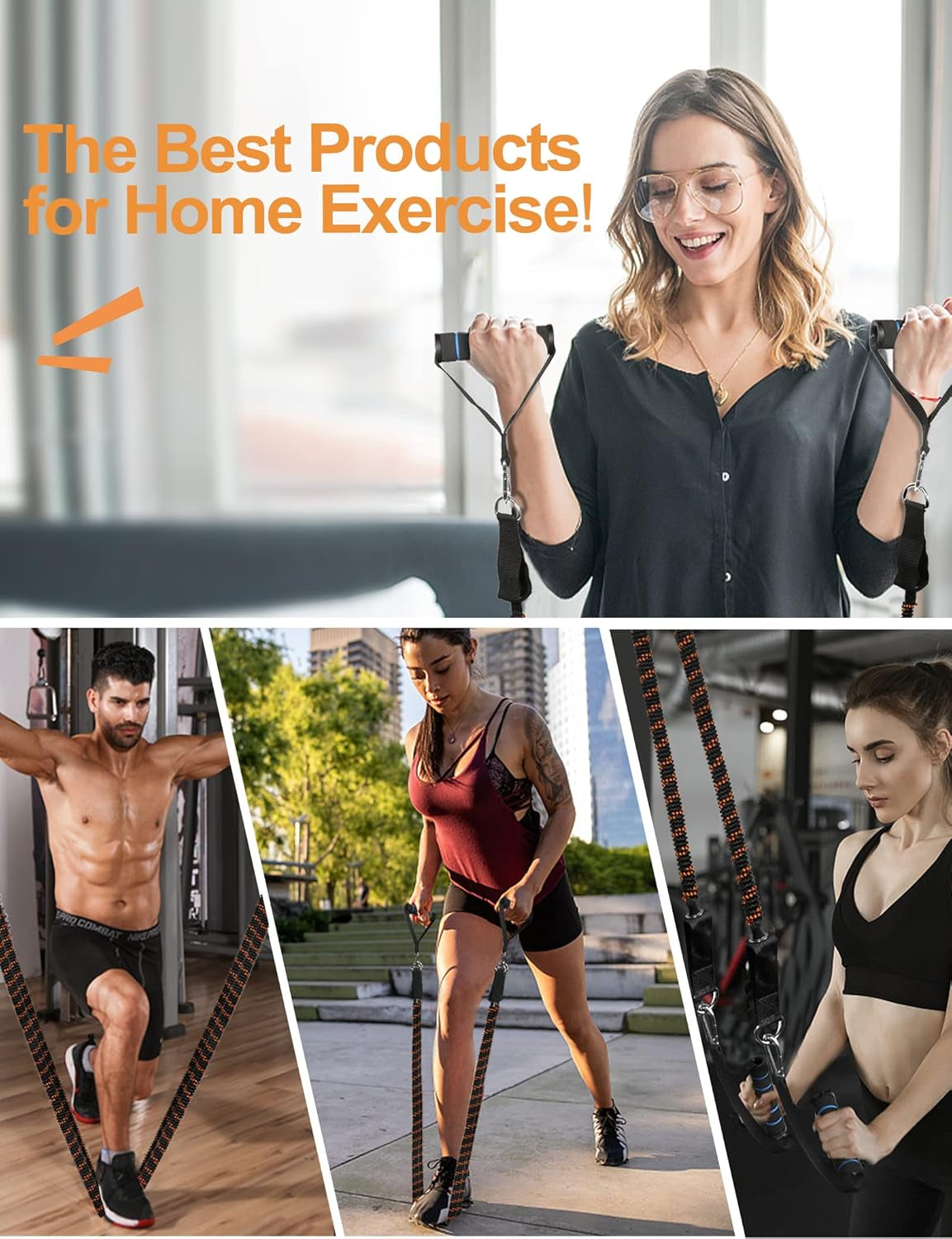 Resistance Bands for Working Out, Resistance Band Set with Handles,Multi-Weight Optional Exercise Bands,Workout Bands for Training at Home,Gym Office Outdoor Training Bands for Working Out